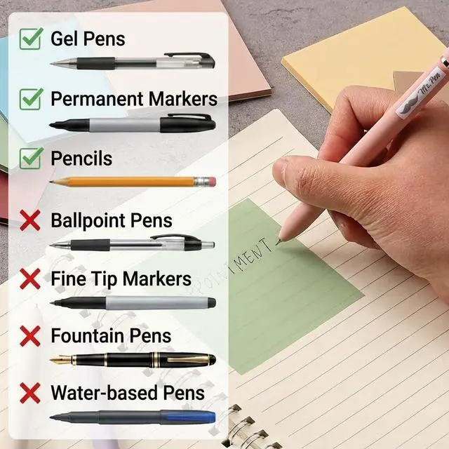 Alt view image 7 of 7 - Transparent Sticky Notes, 3" x 3", 12 Pads, 600 Sheets