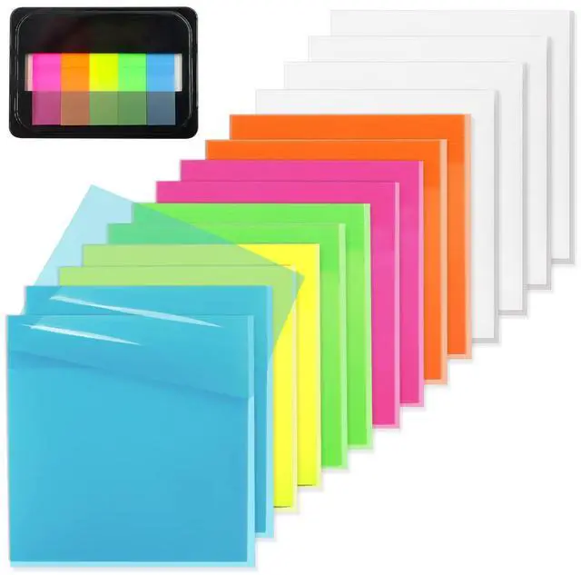Main image of Sheets Transparent Sticky Notes 3" X 3" for School Office Supplies