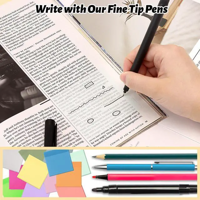 Alt view image 3 of 7 - Sheets Transparent Sticky Notes 3" X 3" for School Office Supplies
