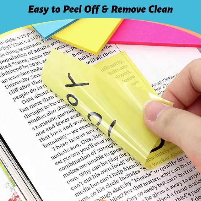 Alt view image 5 of 7 - Sheets Transparent Sticky Notes 3" X 3" for School Office Supplies