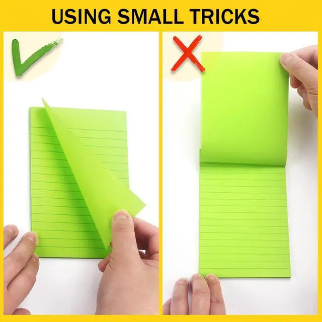 Alt view image 5 of 7 - Lined Sticky Notes 4x6 in, 8 Bright Multicolors, 35 Sheets/Pad