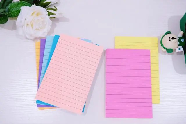 Alt view image 3 of 7 - Lined Sticky Notes 4x6 in, 8 Bright Colors, Self-Stick Note Pads, Super Sticky, 40 Sheets/Pad, for Office, Home & School