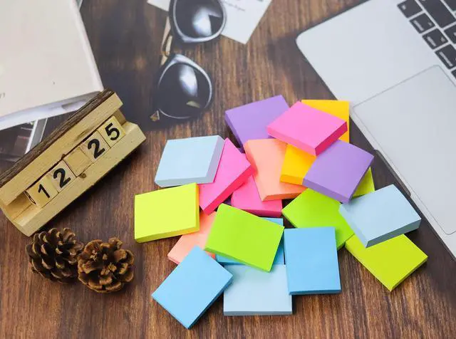 Alt view image 4 of 6 - (24 Pads) Sticky Notes 1.5 x 2 in, 8 Colors Post Self Sticky Notes Pad Its | Bright Post Stickies Colorful Sticky Notes for Office, Home, School, Meeting, 75 Sheets/pad