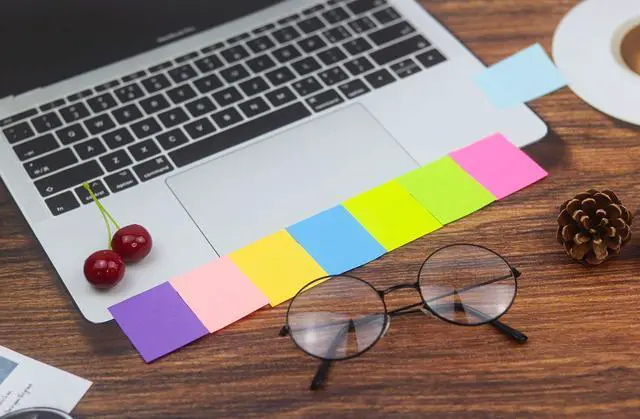 Alt view image 5 of 6 - (24 Pads) Sticky Notes 1.5 x 2 in, 8 Colors Post Self Sticky Notes Pad Its | Bright Post Stickies Colorful Sticky Notes for Office, Home, School, Meeting, 75 Sheets/pad