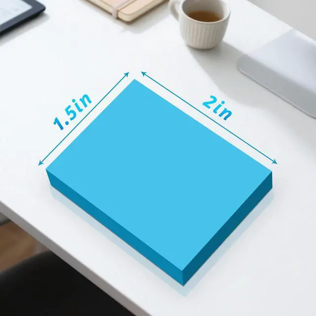 Alt view image 2 of 7 - Mini Sticky Notes 1.5x2 in, 9 Colors Bright Strong Adhesive Post, Suitable for School, Home, Office, Clean Removal