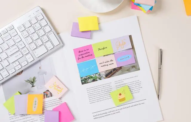Alt view image 6 of 7 - Mini Sticky Notes 1.5x2 in, 9 Colors Bright Strong Adhesive Post, Suitable for School, Home, Office, Clean Removal