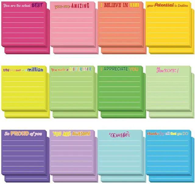 Main image of Sticky Notes Gifts Bulk,Appreciation,Dark Color