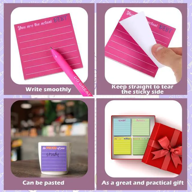 Alt view image 5 of 7 - Sticky Notes Gifts Bulk,Appreciation,Dark Color
