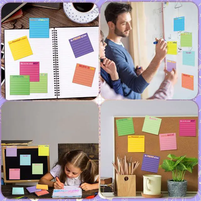 Alt view image 6 of 7 - Sticky Notes Gifts Bulk,Appreciation,Dark Color