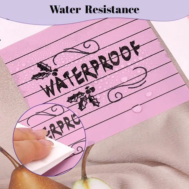 Alt view image 5 of 7 - Transparent Sticky Notes Lined 300 Sheets 3"X3" Purple PET Material