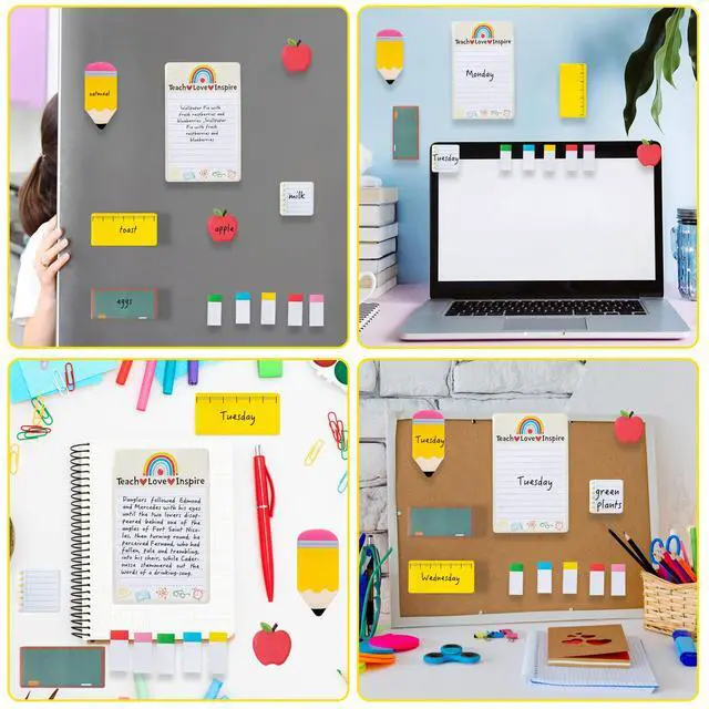 Alt view image 5 of 6 - Teaching is A Work of Heart Sticky Notes Set Back to School Supplies