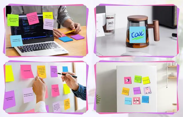 Alt view image 7 of 7 - 3x3 Sticky Notes 36 Pads, 9 Bright Colors Self-Adhesive Memo Pads, Strong Adhesive, Perfect for Office Desk, Home Reminders, School, Notebooks