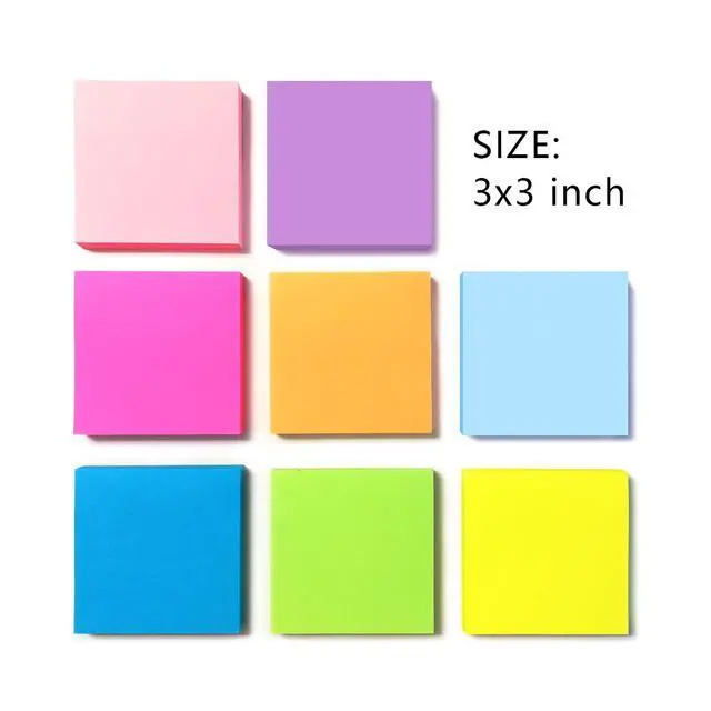 Alt view image 2 of 7 - Pop Up Sticky Notes 3x3 Refills 8 Bright Colors, 640 Sheets