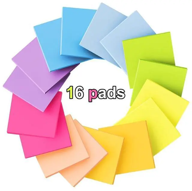 Alt view image 2 of 7 - Pop Up Sticky Notes 3x3 in Accordion Stickies,Bright Colors