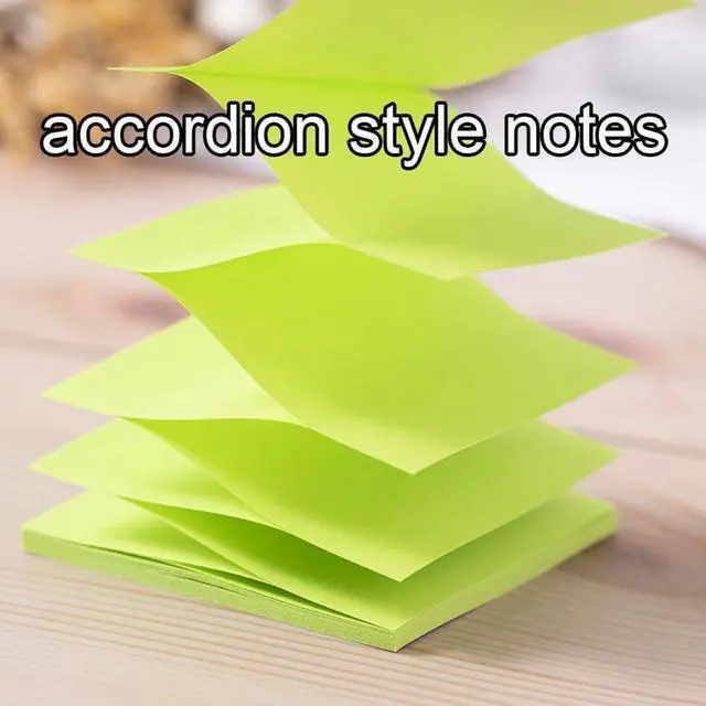 Alt view image 4 of 7 - Pop Up Sticky Notes 3x3 in Accordion Stickies,Bright Colors