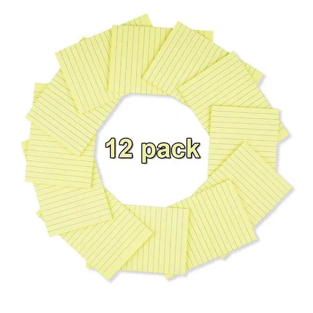 Alt view image 2 of 7 - Lined Sticky Notes 4x6 in,Yellow Large Notepads with Lines