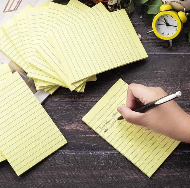 Alt view image 5 of 7 - Lined Sticky Notes 4x6 in,Yellow Large Notepads with Lines