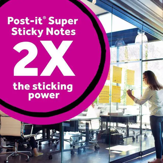 Alt view image 3 of 7 - Super Sticky Big Notes, 8 in. x 8 in., Extra Large Sticky Notes in Fresh Mint, 2 Pads, 60 Sheets Total, Great for Vision Boards, Creative Projects, Study Spaces, Group Brainstorming, and More