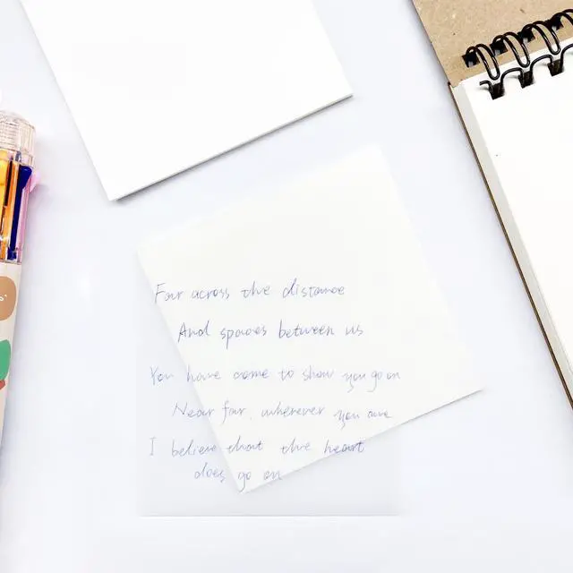 Alt view image 2 of 7 - 6Pack Transparent Sticky Notes, Clear, 3 x 3 Translucent, Waterproof See Through, 300 Sheets