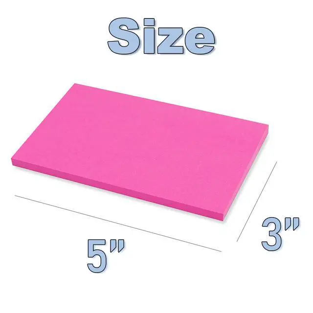 Alt view image 3 of 7 - Sticky Notes 3x5 in,Bright Notepads,Stickies,Memo