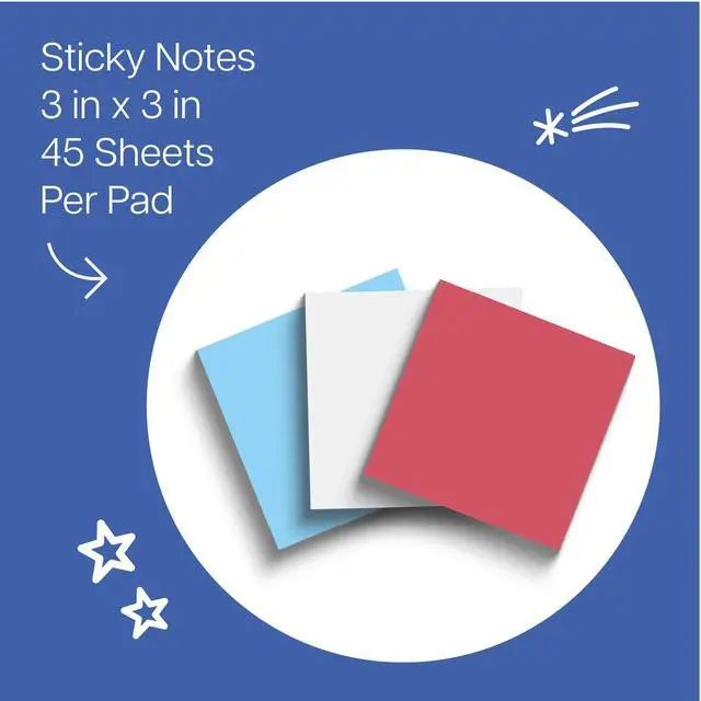 Alt view image 2 of 7 - Super Sticky Notes, 3 x 3 in, Multicolor, 3 Pack