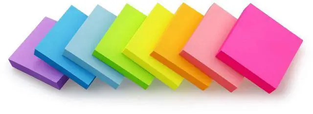 Main image of Sticky Notes 2x2 in, 8 Pads Bright Colors, 100 Sheets/Pad, Total 800 Sheets