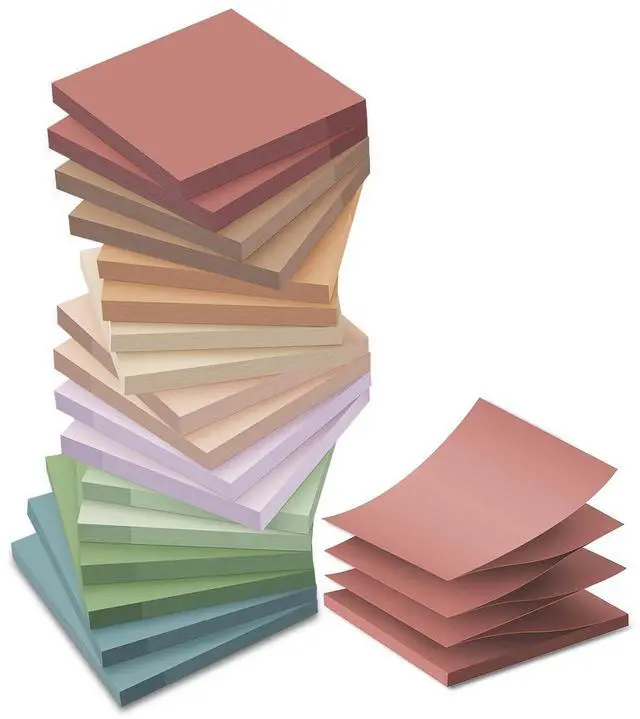 Main image of Pop Up Sticky Notes Refill,3x3 in Popup Notepads,Accordion Stickies Super Sticking Power,Office School Memo Note Pads Vintage Colors,Post on Windows Doors,Recyclable,Easy to Write on