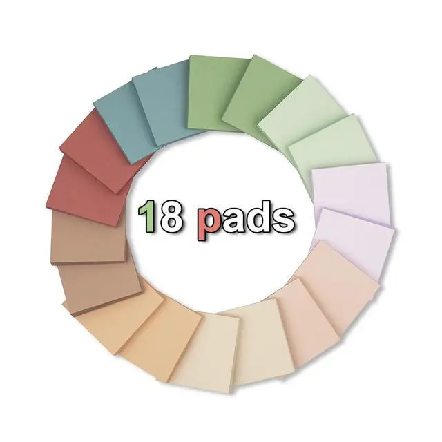 Alt view image 2 of 7 - Pop Up Sticky Notes Refill,3x3 in Popup Notepads,Accordion Stickies Super Sticking Power,Office School Memo Note Pads Vintage Colors,Post on Windows Doors,Recyclable,Easy to Write on