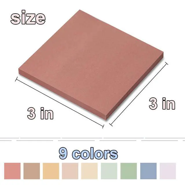 Alt view image 3 of 7 - Pop Up Sticky Notes Refill,3x3 in Popup Notepads,Accordion Stickies Super Sticking Power,Office School Memo Note Pads Vintage Colors,Post on Windows Doors,Recyclable,Easy to Write on
