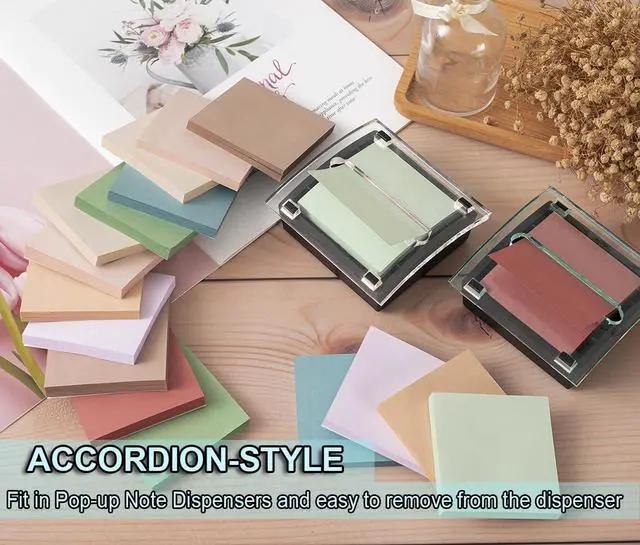 Alt view image 4 of 7 - Pop Up Sticky Notes Refill,Vintage 3x3 in Accordion Stickies
