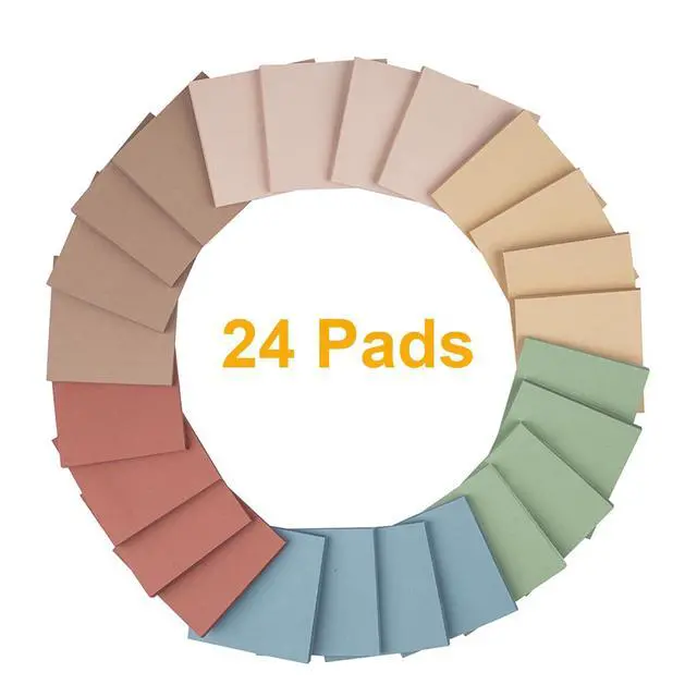 Alt view image 7 of 7 - Sticky Notes 3x3 inch, Self-Stick Pads Vintage Colors Sticky Note