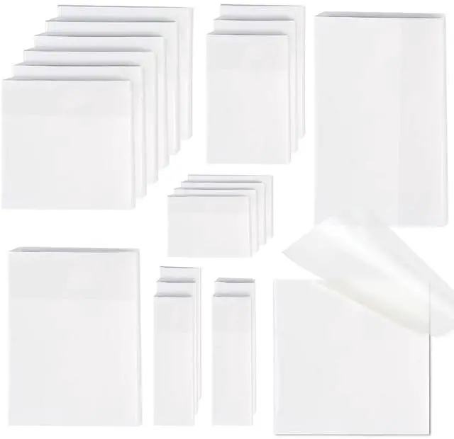 Main image of Transparent Sticky Notes, 6 Sizes Clear Sticky Notes Pads, Waterproof Self-Adhesive Translucent Sticky Notes for Annotating Books, See Through PET Notes for School & Office