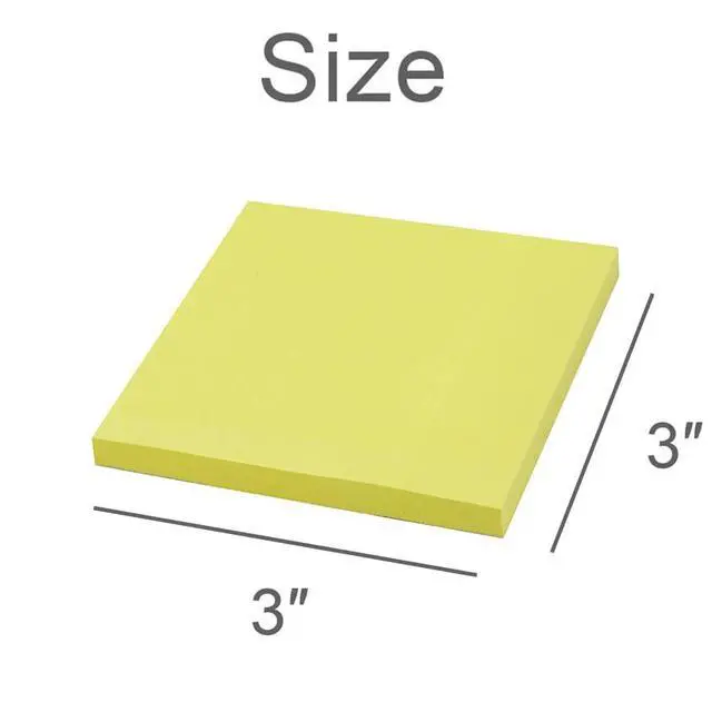 Alt view image 2 of 7 - Sticky Notes 3x3 Inches, Yellow Colors Self-Stick Pads
