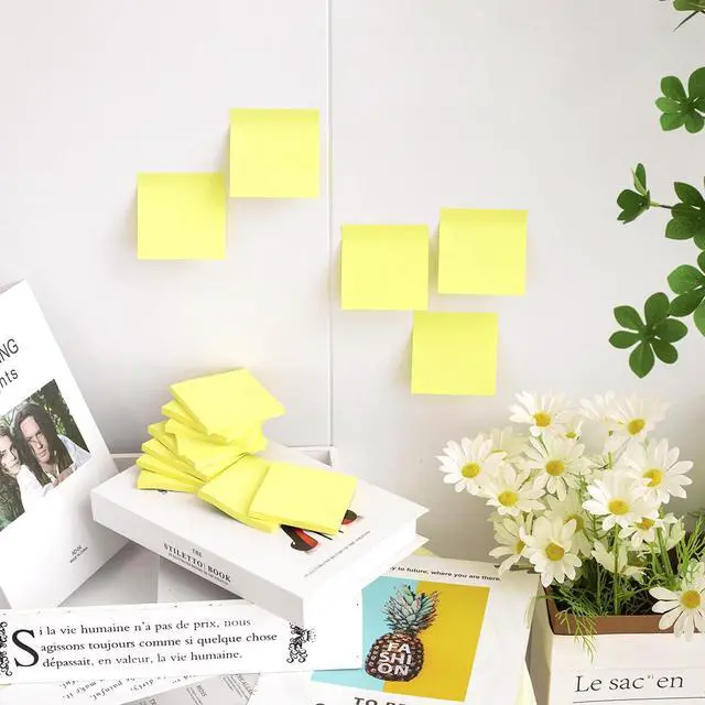 Alt view image 4 of 7 - Sticky Notes 3x3 Inches, Yellow Colors Self-Stick Pads