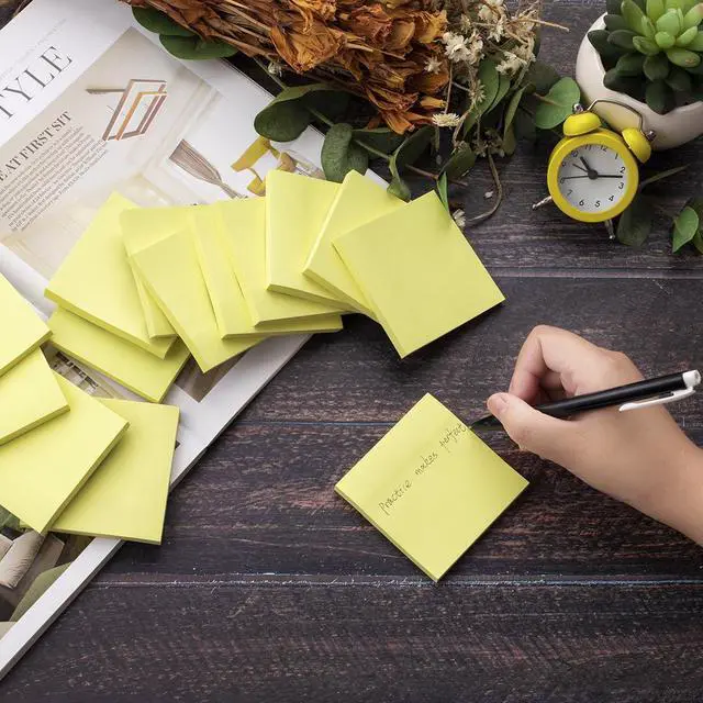 Alt view image 6 of 7 - Sticky Notes 3x3 Inches, Yellow Colors Self-Stick Pads