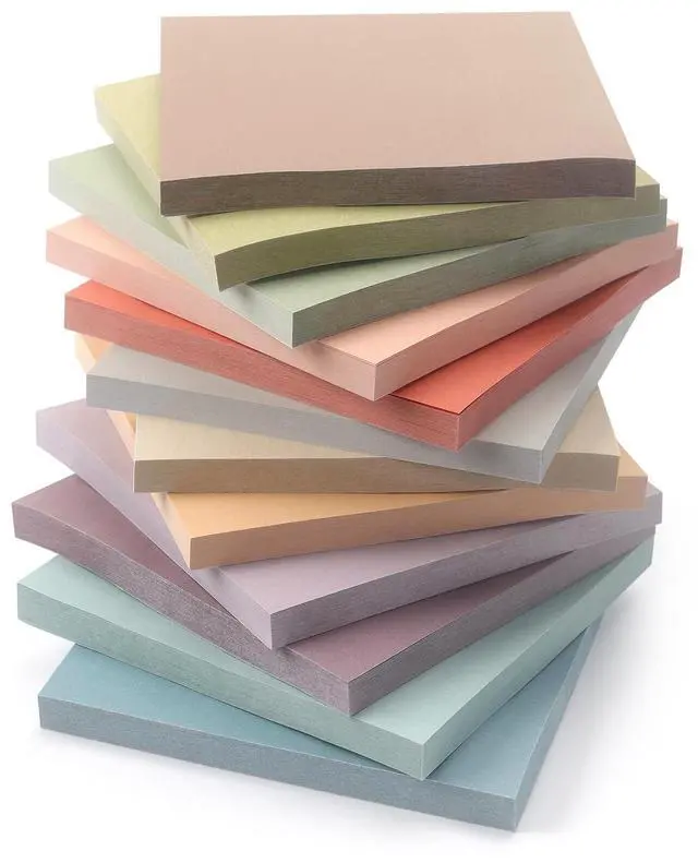 Main image of Sticky Notes 3x3 Inch 12 Pack Vintage Colors, 50 Sheets/Pad