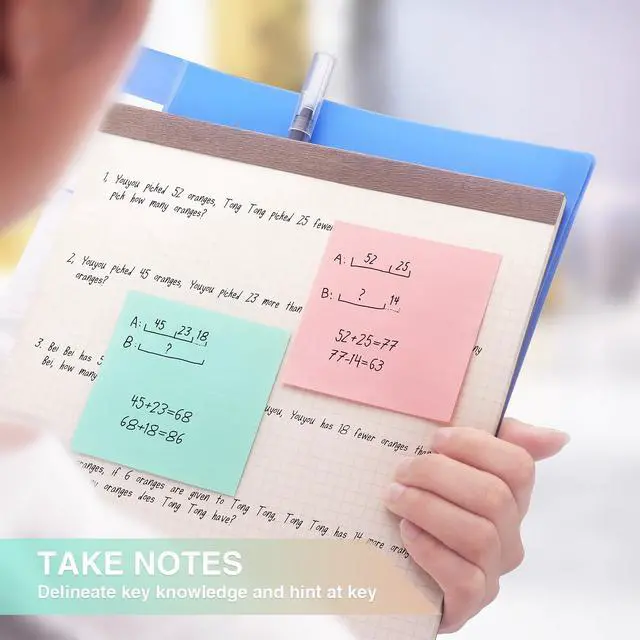 Alt view image 4 of 7 - Sticky Notes 3x3 Inch 8 Pack Pastel Colors, 80 Sheets/Pad