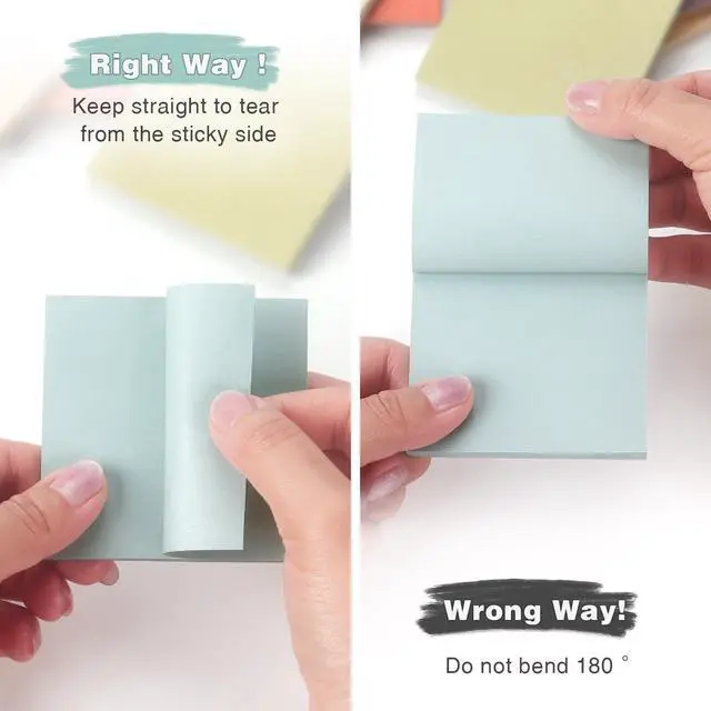Alt view image 4 of 7 - Sticky Notes 3x3 Inch 12 Pack Vintage Colors, 50 Sheets/Pad