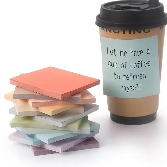 Alt view image 7 of 7 - Sticky Notes 3x3 Inch 12 Pack Vintage Colors, 50 Sheets/Pad