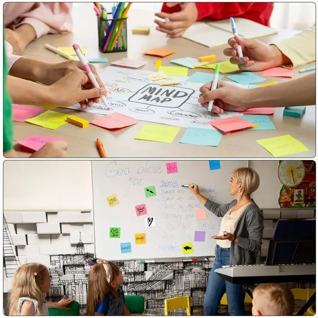Alt view image 6 of 7 - Sticky Notes Bulk 3x3 Inch 12 Colors Self Stick Memo Pads