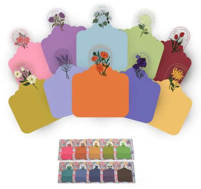 Main image of Plastic Transparent Bible Sticky Notes, 10 Pads, 200 Sheets