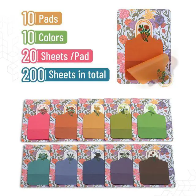 Alt view image 2 of 7 - Plastic Transparent Bible Sticky Notes, 10 Pads, 200 Sheets