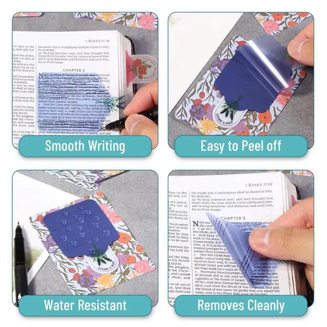 Alt view image 5 of 7 - Plastic Transparent Bible Sticky Notes, 10 Pads, 200 Sheets