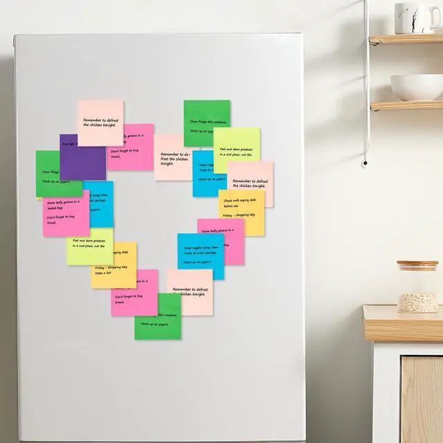 Alt view image 7 of 7 - Sticky Notes 3x3 Inch, 8 Pads, 800 Sheets, 8 Bright Colors Sticky Note Pad, Bulk Self-Stick Pads, Home Office School Supplies, Clean Removal, Recyclable, Easy to Post for Notebook, 100 Sheets/Pad