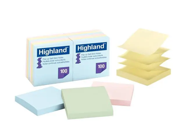 Alt view image 2 of 2 - 3 in x 3 in, Assorted Pastel Colors, 12 Pads/Pack