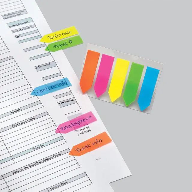 Alt view image 2 of 5 - Color Arrow Flags in Handy Clip-On Holder, 5 Assorted Colors, Custom Message Flags, 125 Flags per Pack, 1-5/8" x 15/32" (B31118)