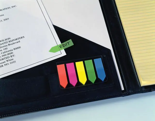 Alt view image 3 of 5 - Color Arrow Flags in Handy Clip-On Holder, 5 Assorted Colors, Custom Message Flags, 125 Flags per Pack, 1-5/8" x 15/32" (B31118)