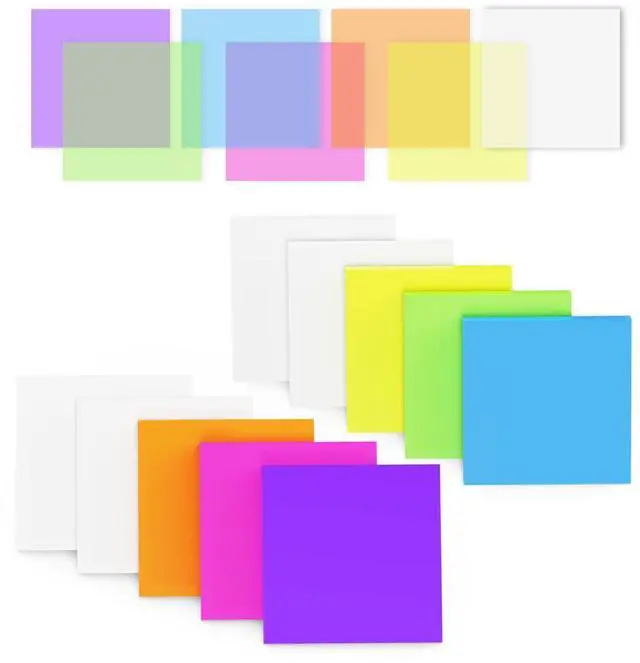 Main image of Transparent Sticky Notes 500 Pcs, Clear Sticky Notes Waterproof Translucent Color Memo Pad 3 x 3 inch, See Through Notes for Office College School Supplies Pads