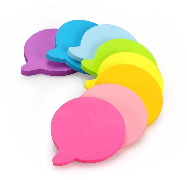 Main image of Bubble Shape Sticky Notes 8 Bright Colors, 600 Sheets