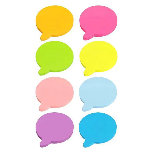 Alt view image 2 of 7 - Bubble Shape Sticky Notes 8 Bright Colors, 600 Sheets